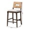 Baxton Studio Porsha Modern Bohemian Dark Brown Finished Mahogany Wood and Natural Rattan Counter Stool 228-13104-ZORO - alternate 8